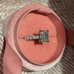 4ct emerald cut moissanite ring / diamant emeraude baue fiancelle anillo de compromiso engagement ring diamante diamond