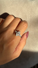 2CT MARQUISE CUT TRILOGY MOISSANITE RING
