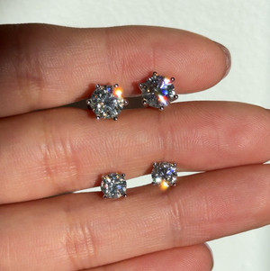 1ct broqueles diamantes moissanitas