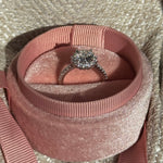 1ct halo flower moissanite diamond bague diamant anillo compromiso engagement ring
