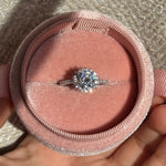 1ct halo flower moissanite diamond bague diamant anillo compromiso engagement ring