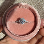 1ct halo flower moissanite diamond bague diamant anillo compromiso engagement ring