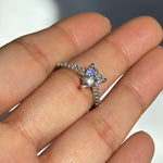 1ct heart cut moissanite ring engagement ring promise ring / anillo de compromiso  anillo de promesa diamante anillo diamante corazon moissanita de corazon / bague amour bague coeur diamant diamond