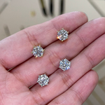 1ct moissanite diamond studs