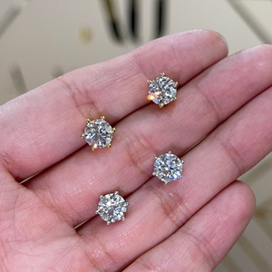1ct moissanite diamond studs