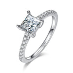 1ct princess cut moissanite ring engagement ring / anillo de compromiso corte princesa / bague fiancelle moissanite diamant diamond diamantes