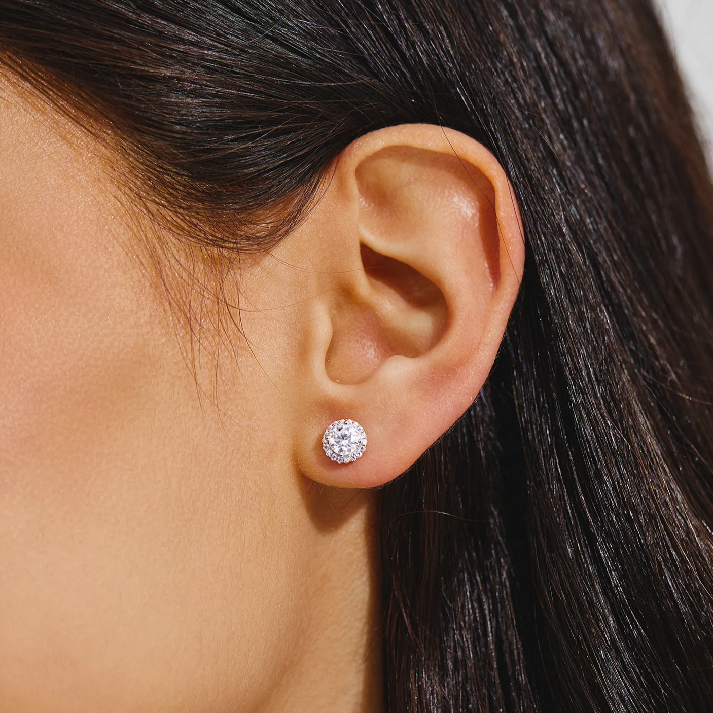 1ct round cushion studs moissanite diamonds