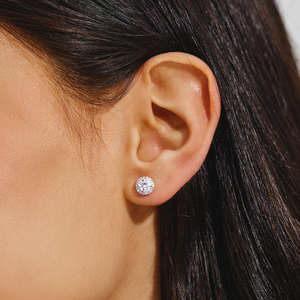 1ct round cushion studs moissanite diamonds