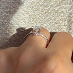 1ct round cut diamond moissanite ring engagement ring - moissanita anillo de compromiso bague fiancelle - solitario solitaire