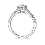 1ct round cut moissanite diamond ring / anillo de compromiso engagement ring / bague fiancelle bague moissanite diamond diamant