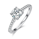 1ct round cut moissanite diamond ring / anillo de compromiso engagement ring / bague fiancelle bague moissanite diamond diamant