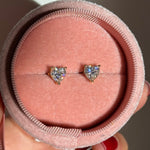 1CT HEART CUT STUDS