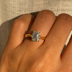 2CT OVAL MOISSANITE RING ANILLO MOISSANITA ANILLO COMPROMISO BAGUE FIANCELLE / DIAMOND DIAMANT DIAMANTE / ALIANZA 