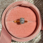 2CT OVAL MOISSANITE RING ANILLO MOISSANITA ANILLO COMPROMISO BAGUE FIANCELLE / DIAMOND DIAMANT DIAMANTE / ALIANZA 