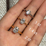 2CT OVAL MOISSANITE RING ANILLO MOISSANITA ANILLO COMPROMISO BAGUE FIANCELLE / DIAMOND DIAMANT DIAMANTE / ALIANZA 