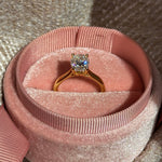 2CT OVAL MOISSANITE RING ANILLO MOISSANITA ANILLO COMPROMISO BAGUE FIANCELLE / DIAMOND DIAMANT DIAMANTE / ALIANZA 