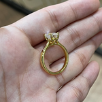 2CT OVAL MOISSANITE RING ANILLO MOISSANITA ANILLO COMPROMISO BAGUE FIANCELLE / DIAMOND DIAMANT DIAMANTE / ALIANZA 