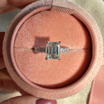 4ct emerald cut moissanite ring / diamant emeraude baue fiancelle anillo de compromiso engagement ring diamante diamond