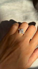 2CT MARQUISE CUT TRILOGY MOISSANITE RING