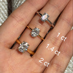 1.4CT OVAL CUT MOISSANITE SOLITAIRE