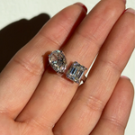 ANILLO MOISSANITA ESMERALDA Y PERA