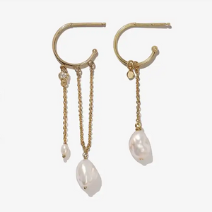 ARETES CON PERLAS NATURALES