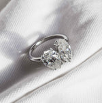 Anillo corte marquise y pera