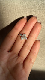 2CT MARQUISE CUT TRILOGY MOISSANITE RING