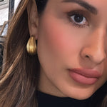 CHUNKY earrings / BOUCLES DOREILLE GOUTTE/ BOUCLES DOREILLE EN ACIER INOXYDABLE / earrings stainless steel / aretes en acero inoxidable / joyeria /bijoux st tropez / joaillerie st tropez / jewelry st tropez