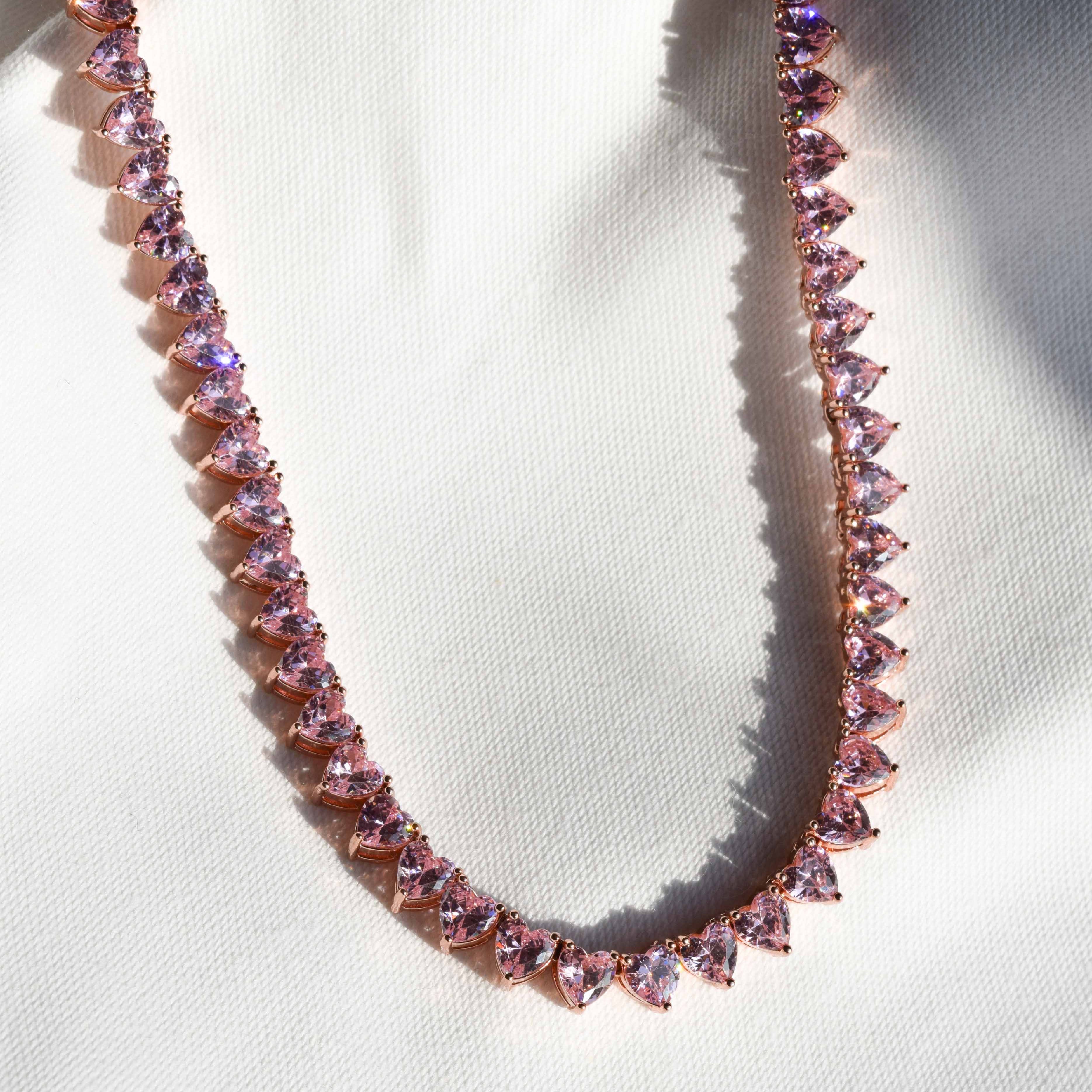 COLLAR PINK HEARTS