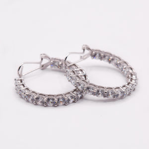 SILVER STATEMENT HOOPS