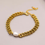 CHAIN BRACELET WITH PEARL