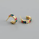 BIJOUX, BIJOUX ST TROPEZ, JOYERIA ST TROPEZ, JOYERIA MEXICANA, JOYERIA BISUTERIA, JEWELRY MEXICO, JEWELRY ST TROPEZ, CREOLES EN ARGENT MULTIOULEUR, PETITES CREOLES, MINI HOOPS WITH CRYSTAL COLORS, MINI HOOPS IN SILVER GOLD PLATED, BIJOUX ARGENT, JOYERIA DE PLATA, STERLING SILVER HOOPS, JEWELRY IN SILVER, ARRACADAS DE PLATA, ARRACADAS MINI DE COLORES