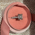 MOISSANITA 4ct emerald cut moissanite ring / diamant emeraude baue fiancelle anillo de compromiso engagement ring diamante diamond
