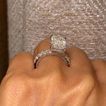 MOISSANITA 4ct emerald cut moissanite ring / diamant emeraude baue fiancelle anillo de compromiso engagement ring diamante diamond