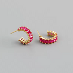 BIJOUX, BIJOUX ST TROPEZ, JOYERIA ST TROPEZ, JOYERIA MEXICANA, JOYERIA BISUTERIA, JEWELRY MEXICO, JEWELRY ST TROPEZ, CREOLES EN ARGENT MULTIOULEUR, PETITES CREOLES, MINI HOOPS WITH CRYSTAL COLORS, MINI HOOPS IN SILVER GOLD PLATED, BIJOUX ARGENT, JOYERIA DE PLATA, STERLING SILVER HOOPS, JEWELRY IN SILVER, ARRACADAS DE PLATA, ARRACADAS MINI DE COLORES
