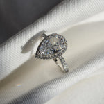 SILVER PEARL HALO RINGS SILVER 925