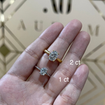 BAGUE MOISSANITE OVALE 1CT