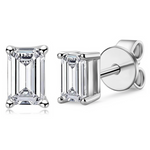 EMERALD CUT STUDS