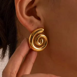 BOUCLES D'OREILLES SPIRALE (PRÊTES)