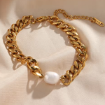 CHAIN BRACELET WITH PEARL