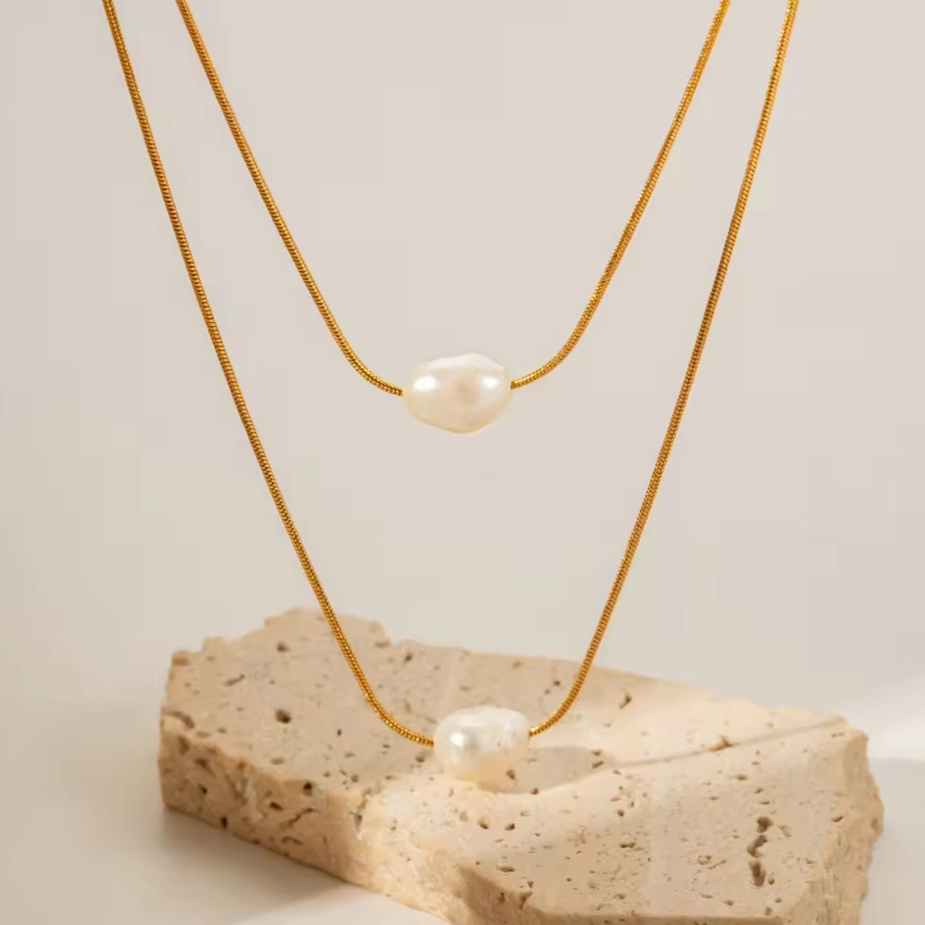 LAYERED PEARL NECKLACE