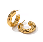 CHUNKY TWIST HOOPS