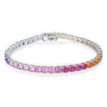 BRACELET TENNIS MOISSANITE ARC-EN-CIEL