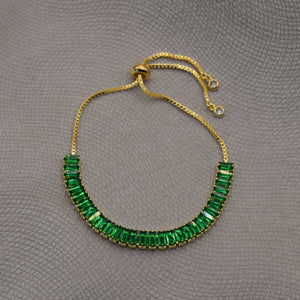 Set pulsera cristales verdes