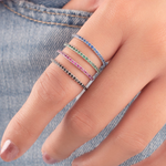 anillo de plata verde