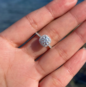 anillo 1ct de moissanita diamate 