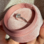 1ct round cut diamond moissanite ring engagement ring - moissanita anillo de compromiso bague fiancelle - solitario solitaire