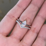 anillo banda de moissanitas diamantes 
