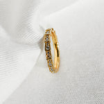 anillo banda moissanita